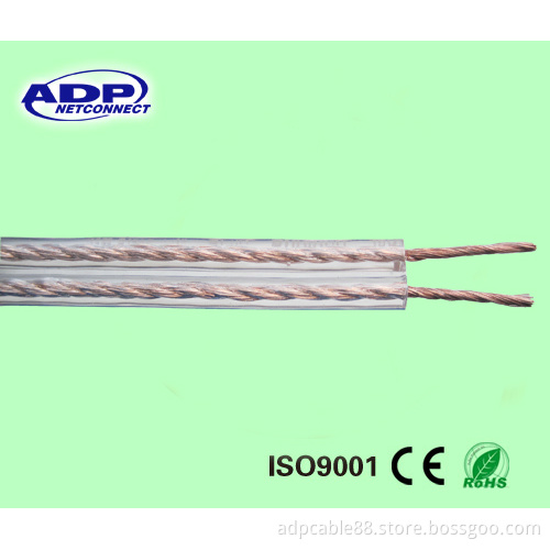 PVC Insulation Transparent 2 Core Speaker Cable